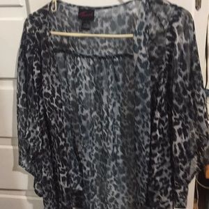 Leopard print kimono